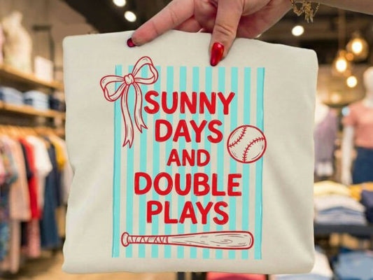 Sunny Days and Double Plays Graphic Tee