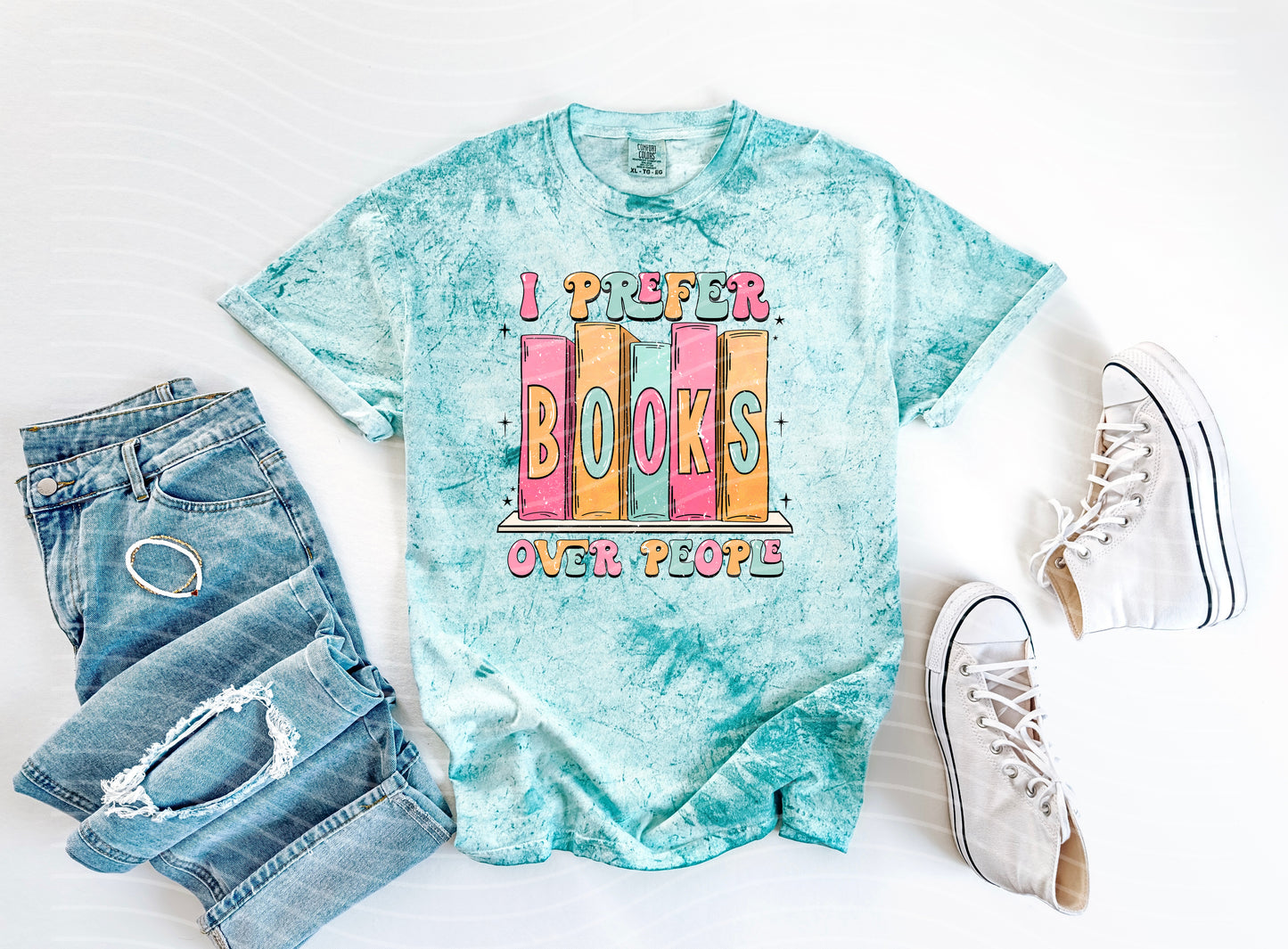 I Prefer Books Over People Graphic Tee