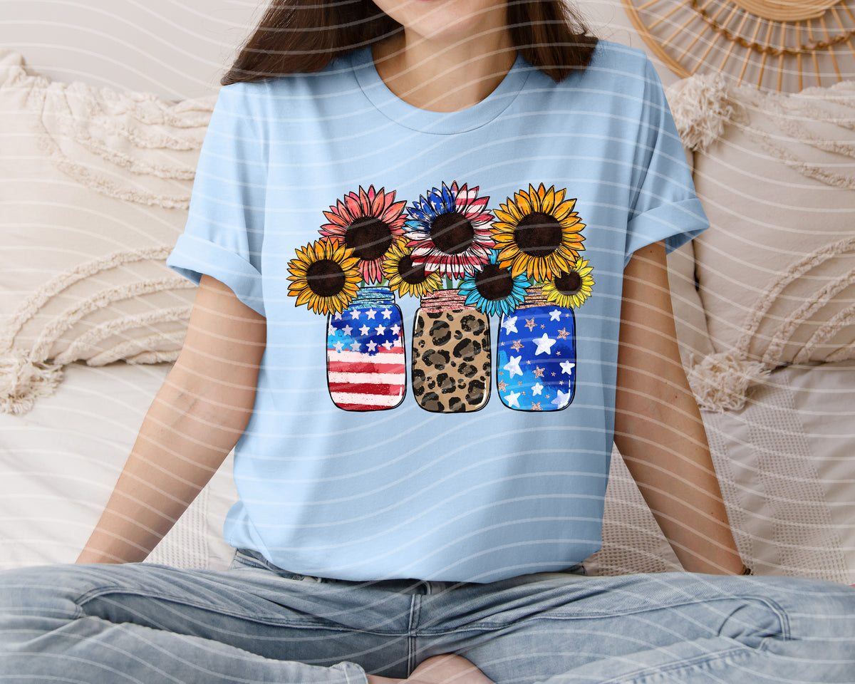 Sunflower Mason Jars Graphic Tee