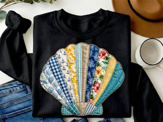 Patchwork Shell Graphic Tee