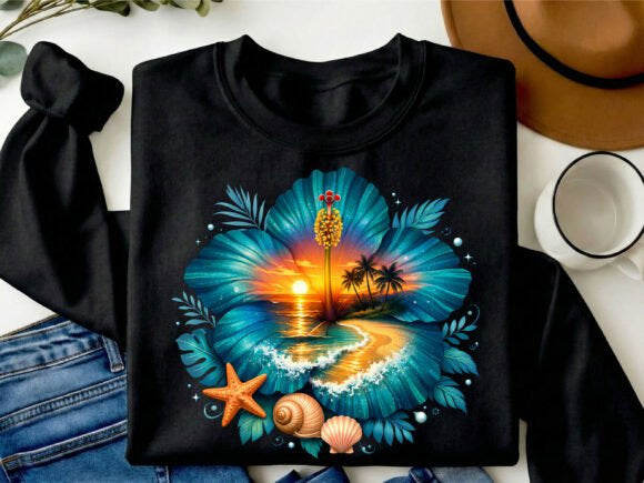 Sunset Flower Graphic Tee