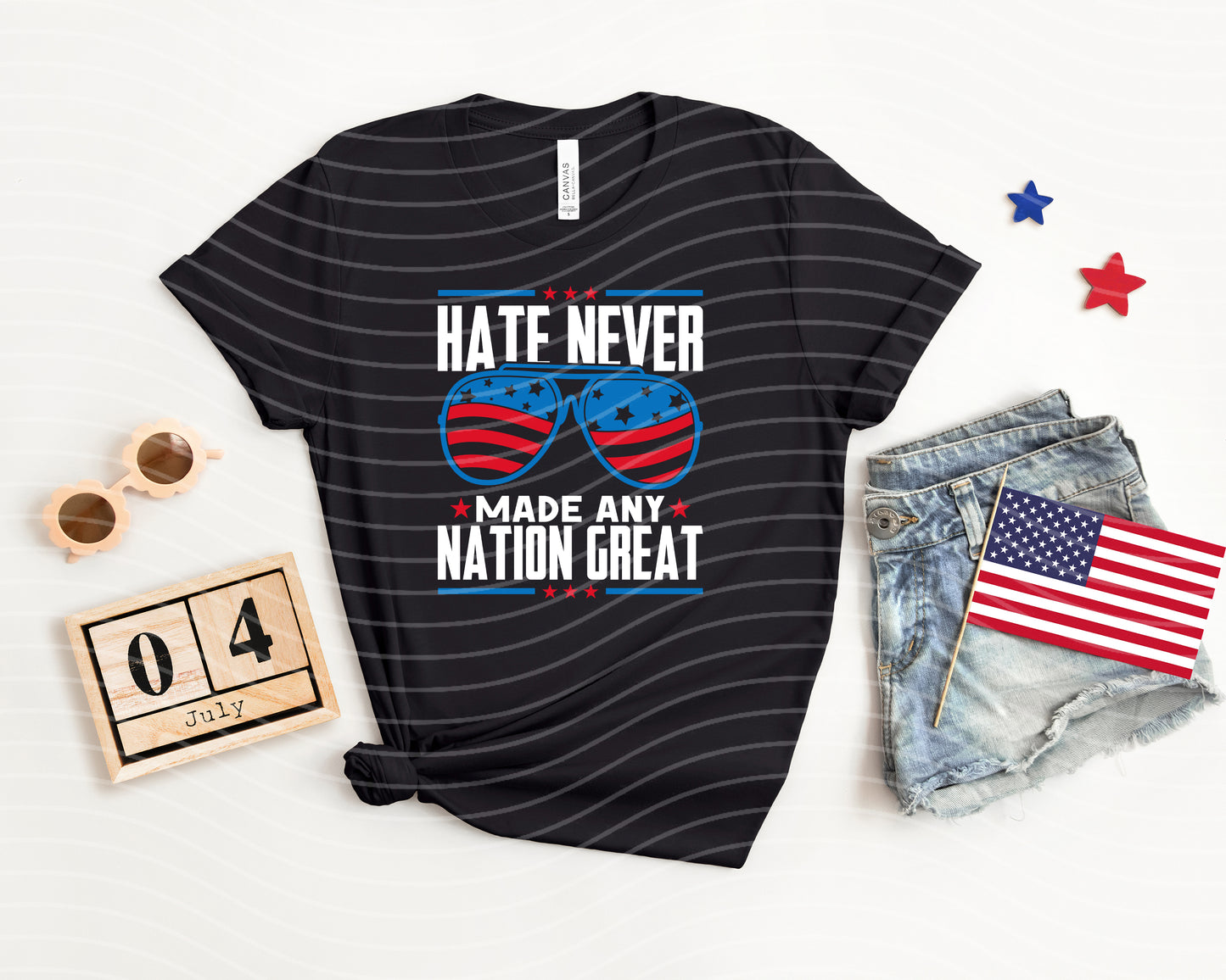 Hate Never Made Any Nation Great Graphic Tee