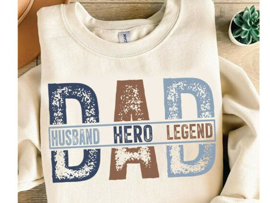 Dad Husband Hero Legend Graphic Tee