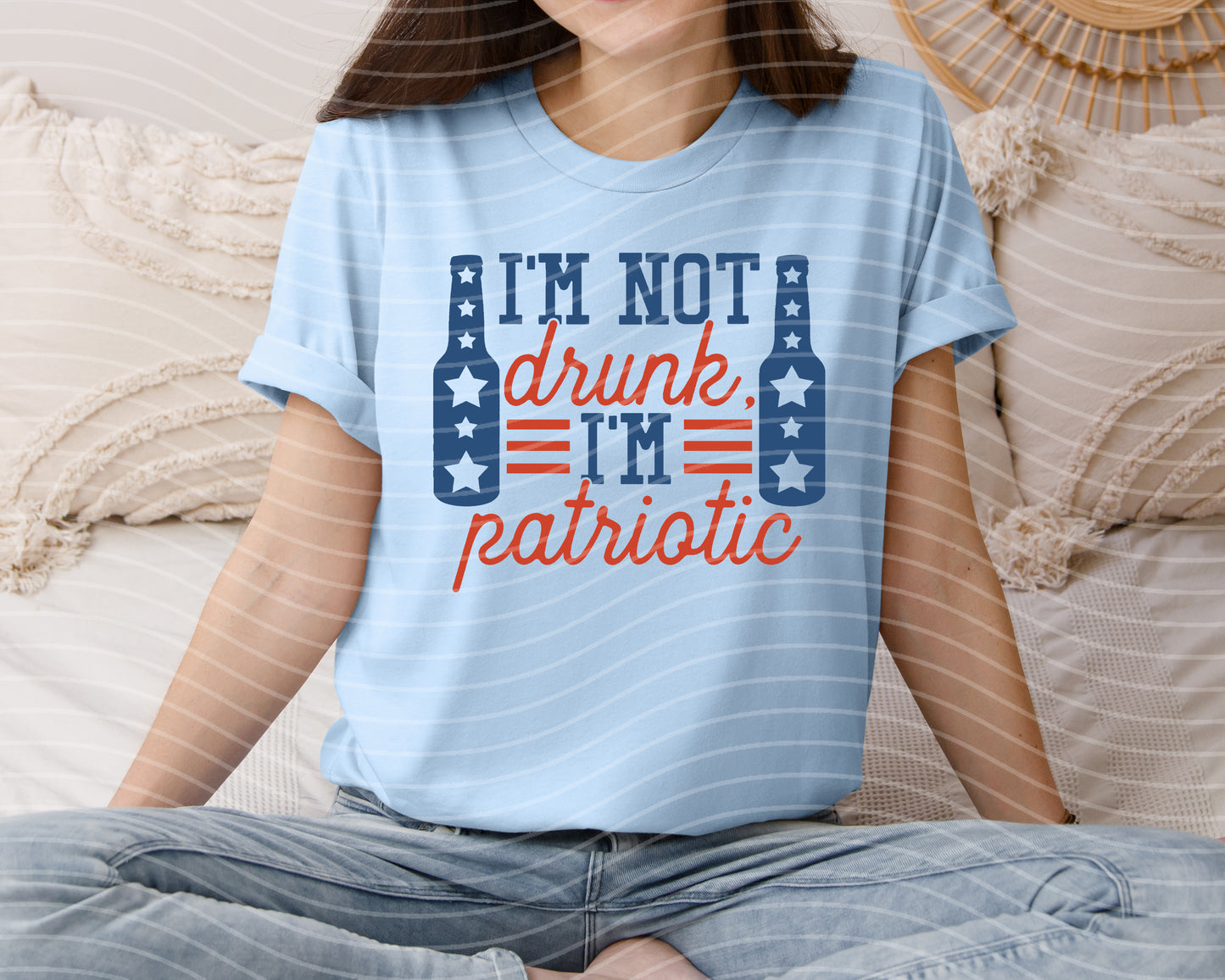 I'm Not Drunk I'm Patriotic Graphic Tee