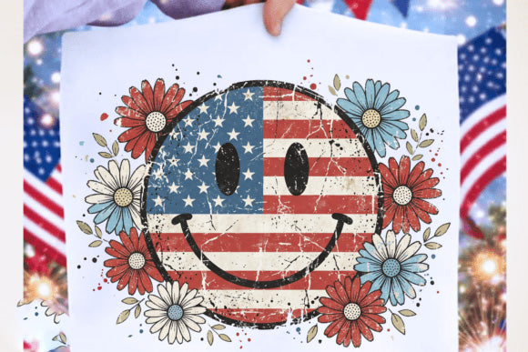 Flag Smiley Graphic Tee