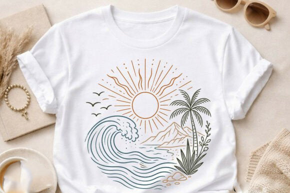 Wave Scene Graphic Tee