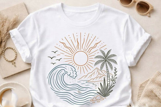 Wave Scene Graphic Tee