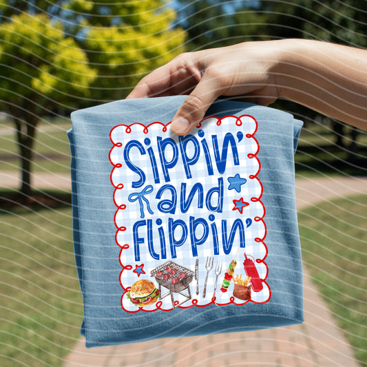 Sippin and Flippin Graphic Tee