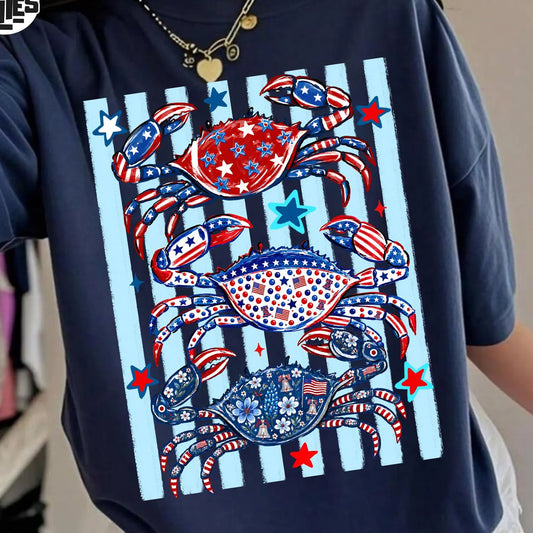 Patriotic Crabs Graphic Tee