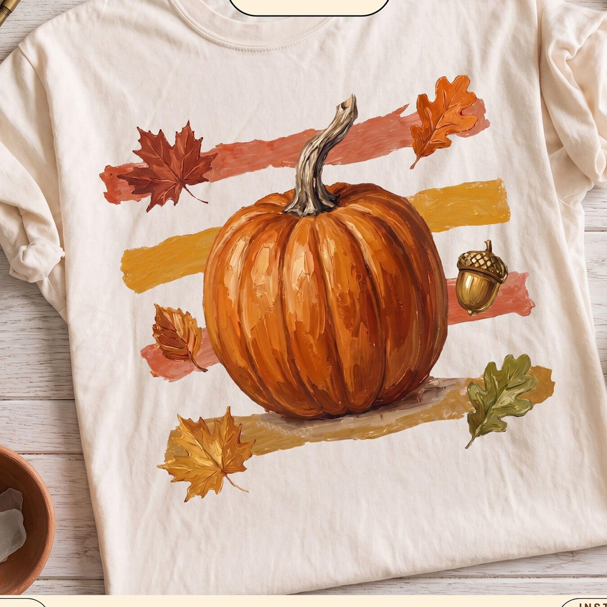 Pumpkin Stripes Graphic Tee