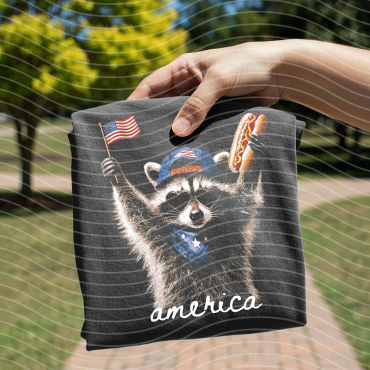 America Raccoon Graphic Tee