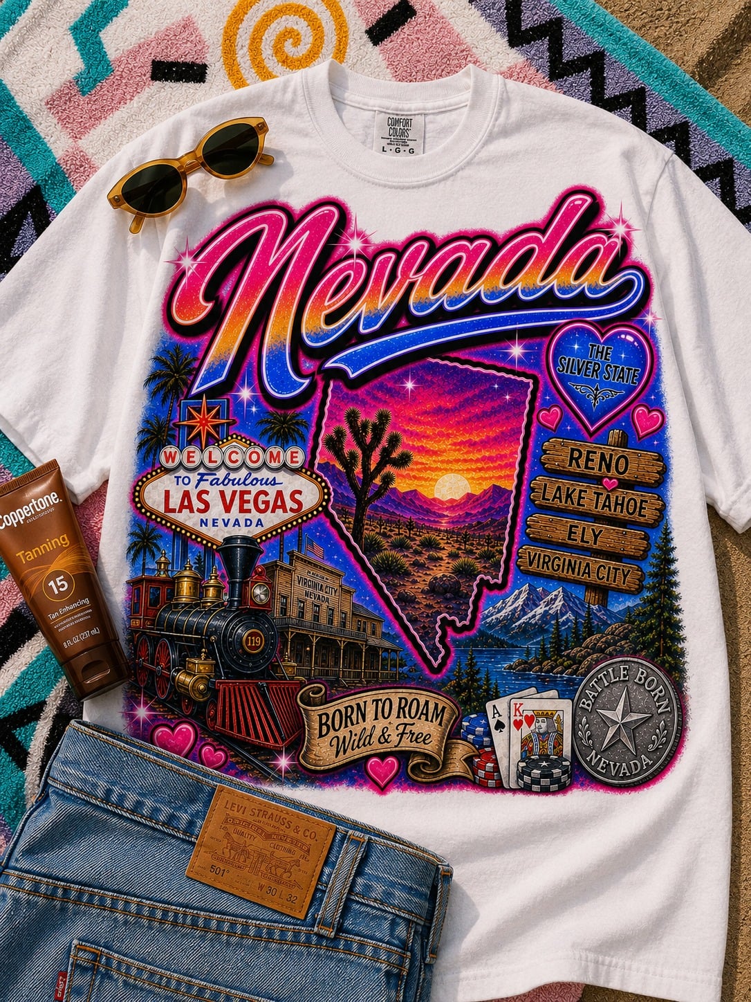 Nevada Airbrush Graphic Tee
