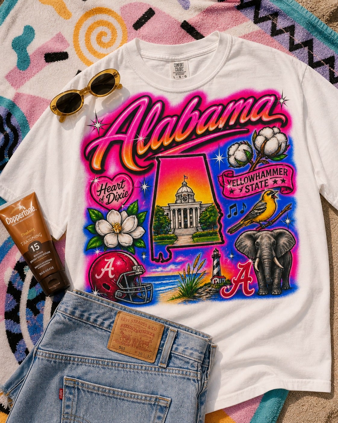 Alabama Airbrush Graphic Tee