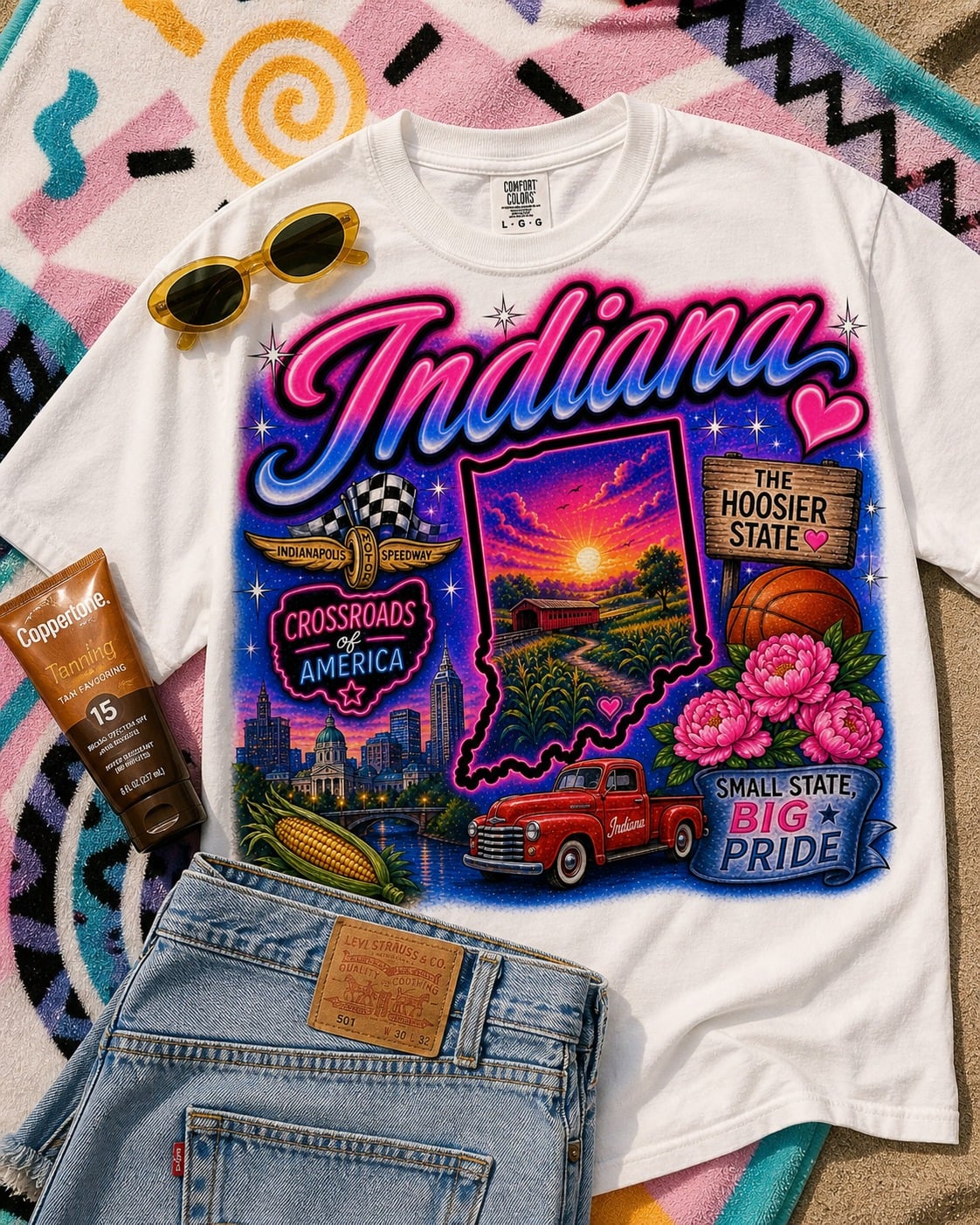 Indiana Airbrush Graphic Tee