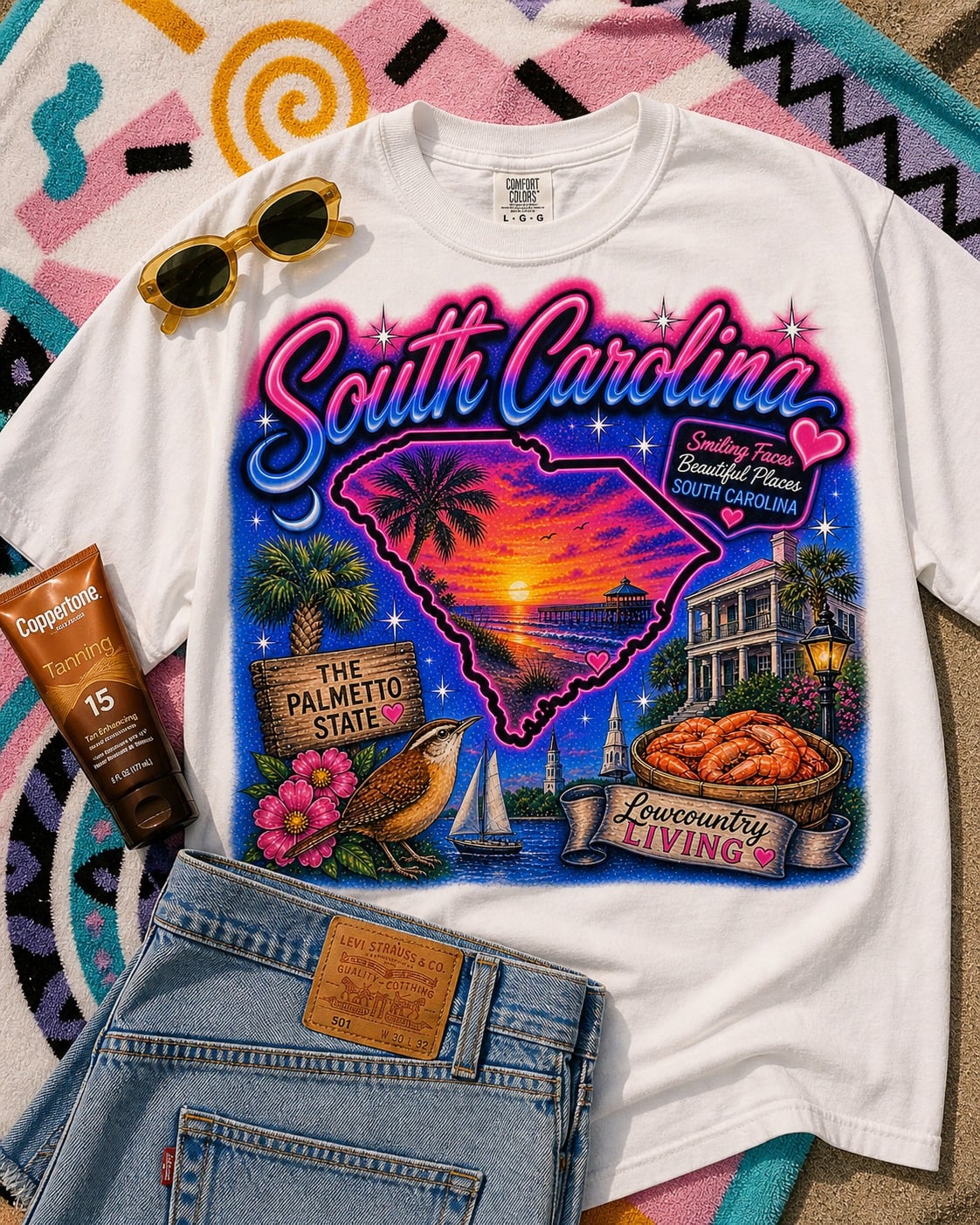 South Carolina Airbrush Graphic Tee