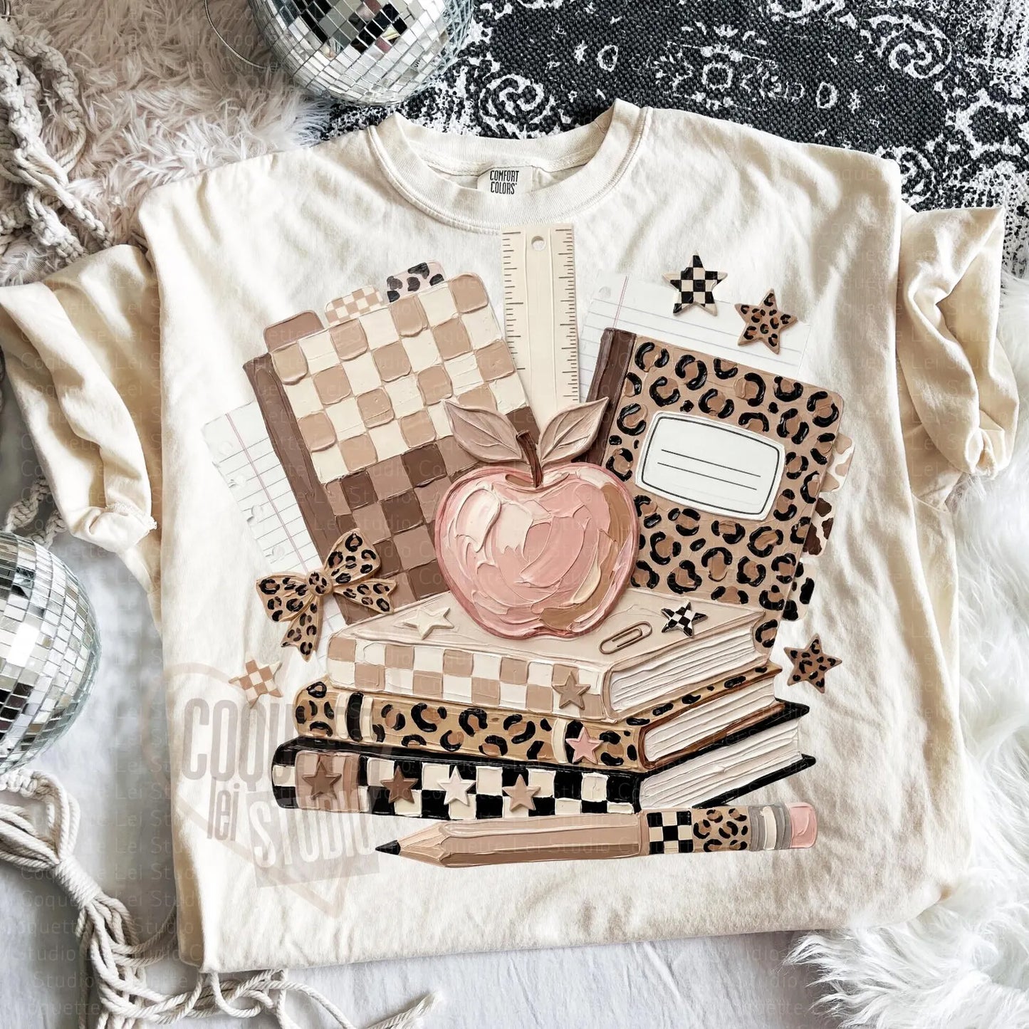 Painted Leopard School Graphic Tee