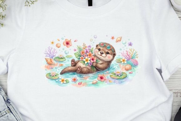 Floating Otter Graphic Tee