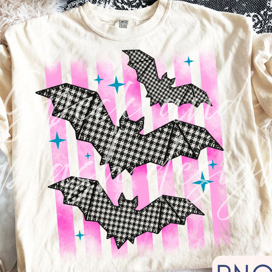 Plaid Bats Graphic Tee