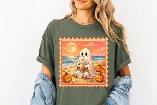 Summer Ghost Stamp Graphic Tee