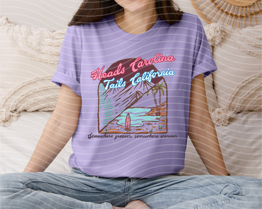 Heads Carolina Tails California Graphic Tee