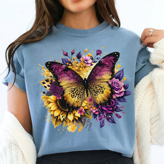 Floral Butterfly Graphic Tee