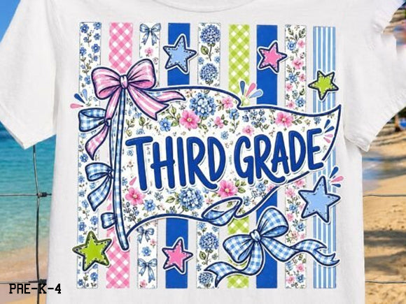 Floral Flag Grades Graphic Tee