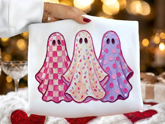 Purple and Pink Ghosts Graphic Tee