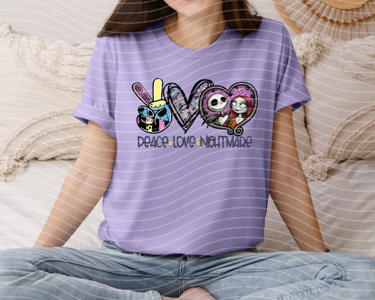 Peace Love Nightmare Graphic Tee