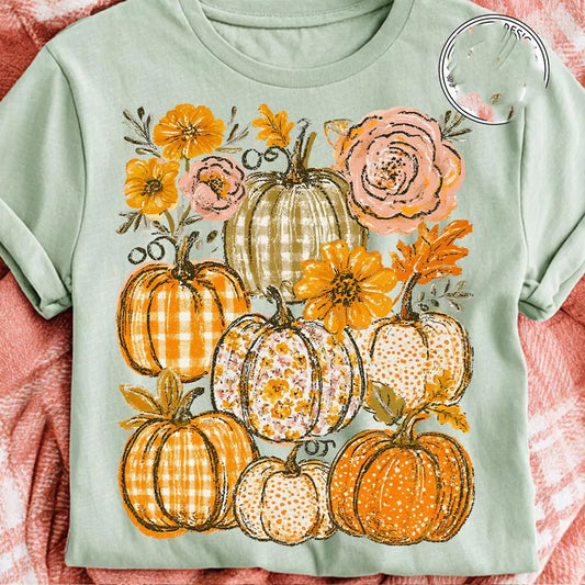 Patterned Pumpkins Graphic Tee