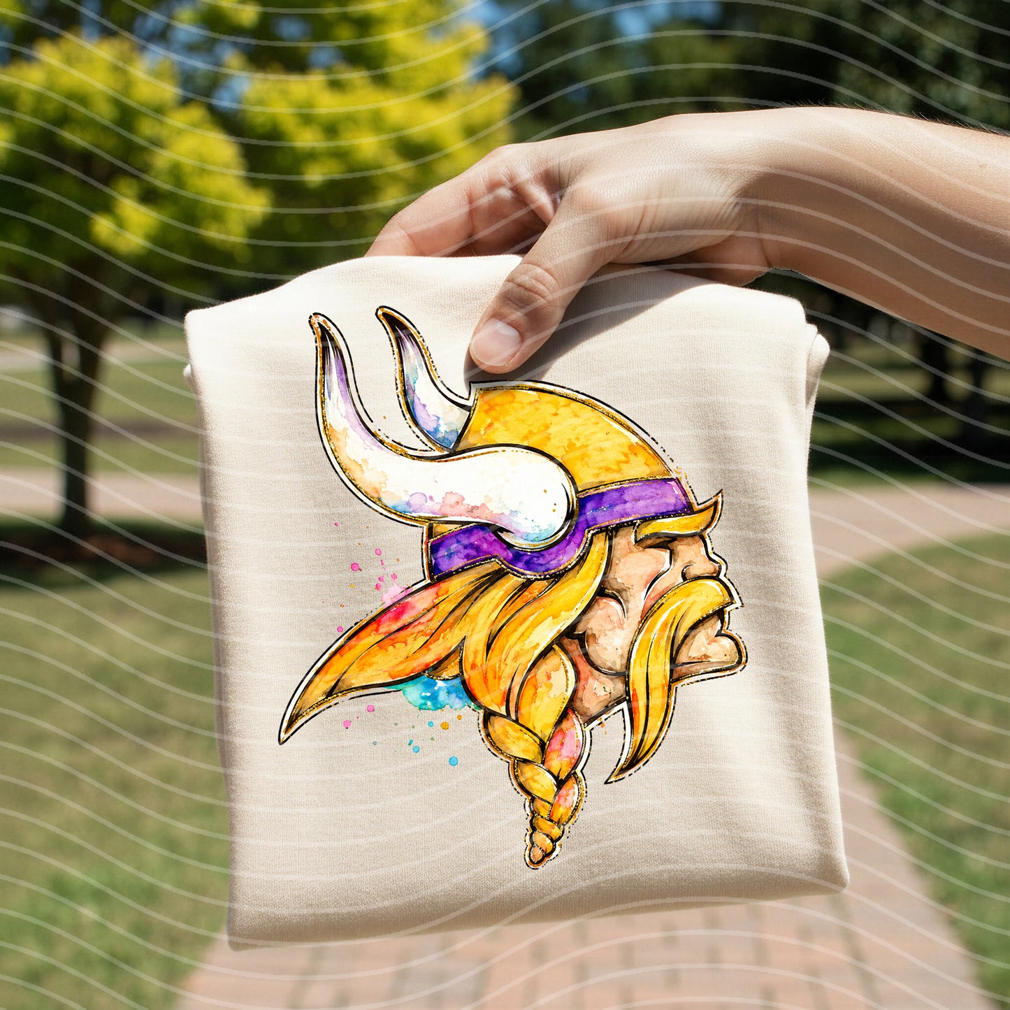 Vikings Watercolor Graphic Tee