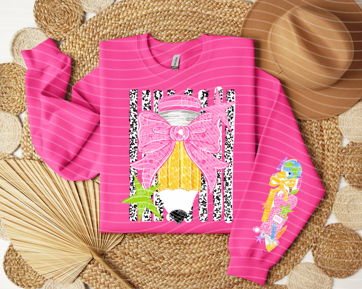 Pencil Stripes Graphic Tee