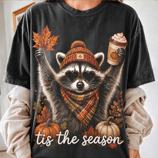 Tis the Season Raccoon Graphic Tee