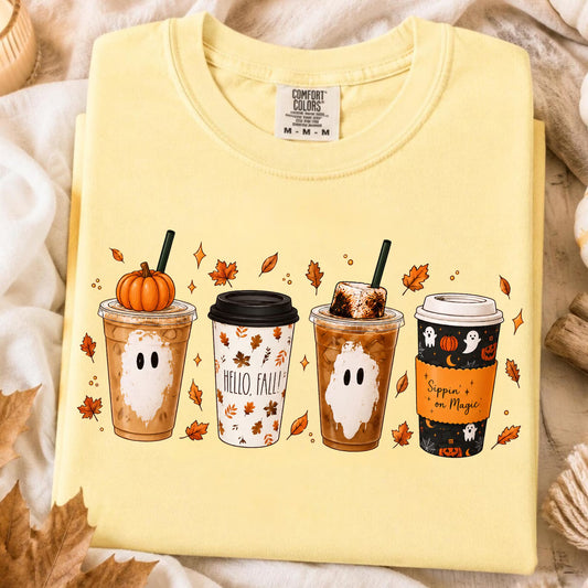 Hello Fall Coffee Graphic Tee