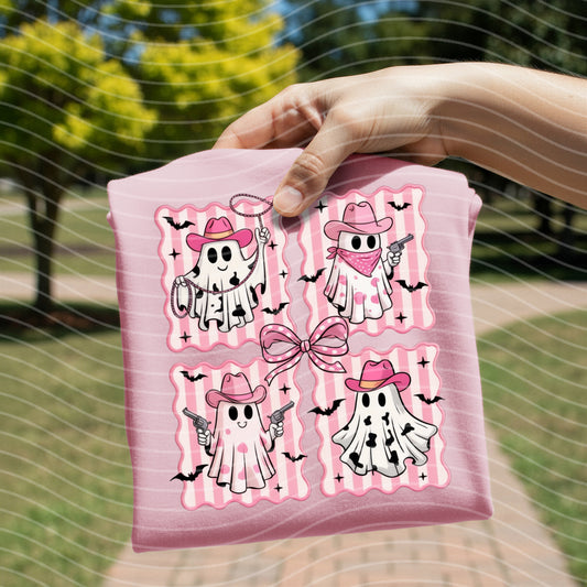 Pink Western Ghosts Graphic Tee