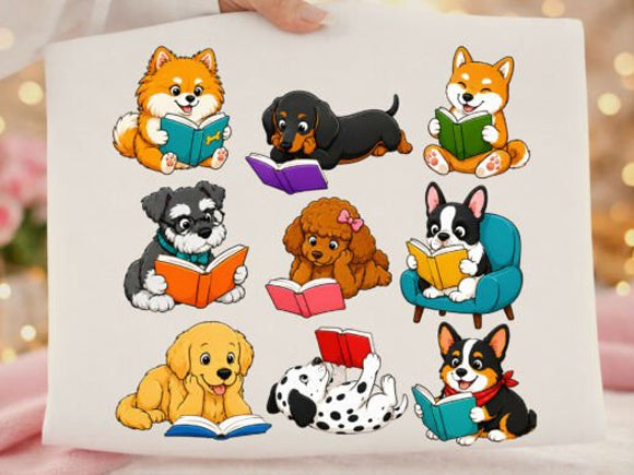 Reading Dogs Graphic Tee