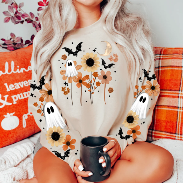 Floral Ghosts Graphic Tee