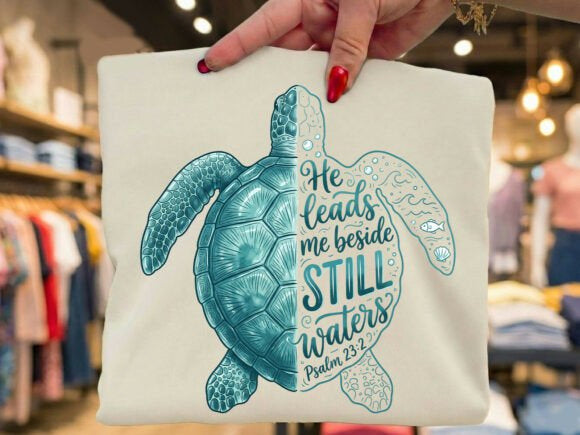 He Leads Me Beside Still Waters Graphic Tee