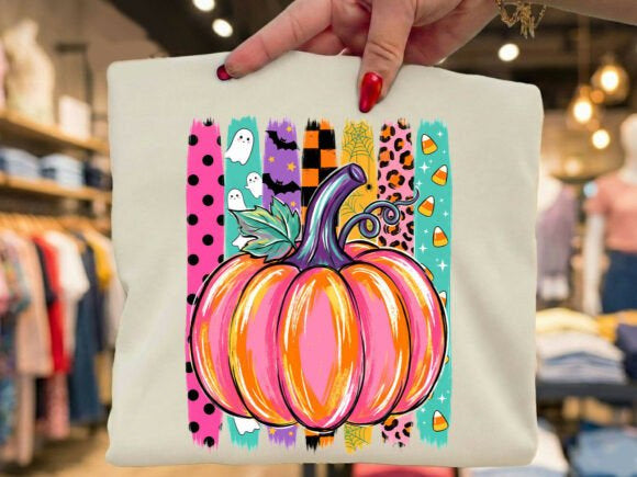 Pumpkin Stripes Graphic Tee