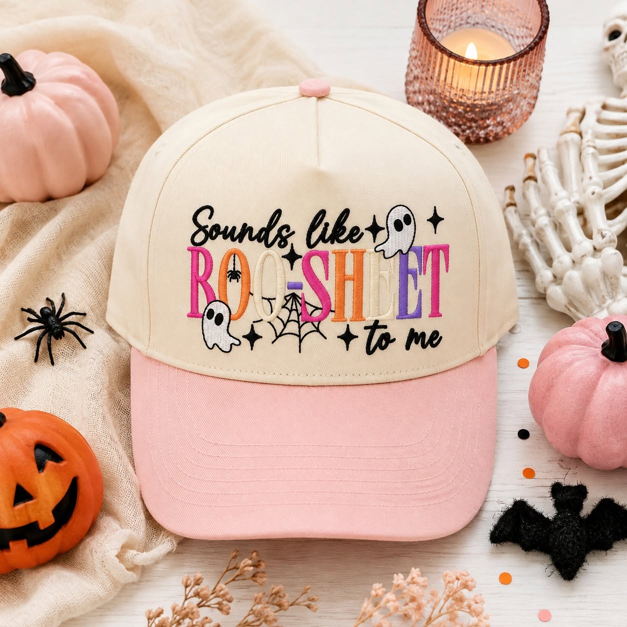 Sounds Like Boo Sheet Embroidered Cap