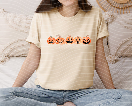 5 Jack O'Lanterns Graphic Tee