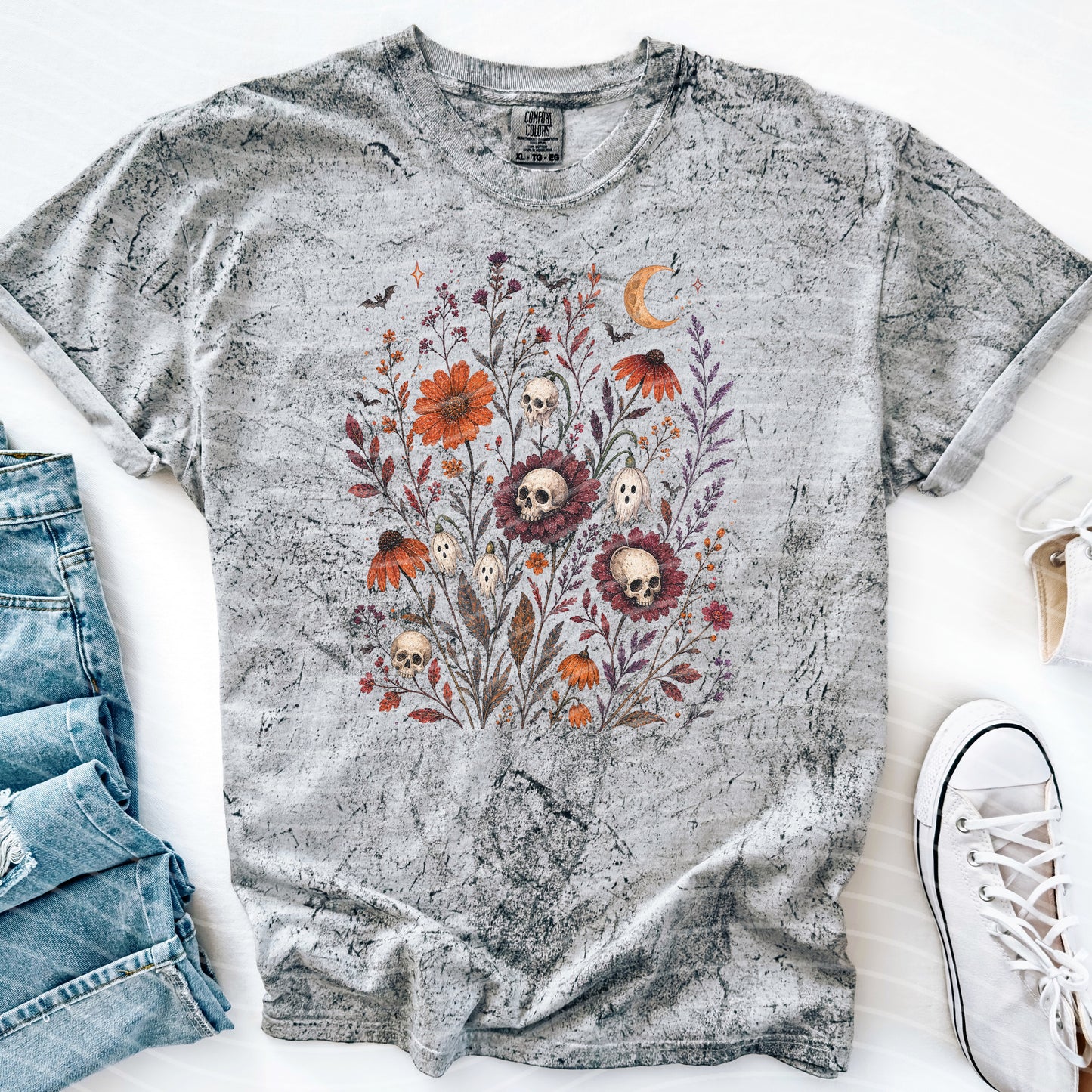 Skelly Flowers Graphic Tee