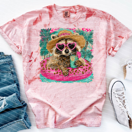 Summer Raccoon Graphic Tee