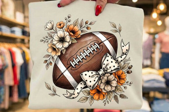Floral Football Graphic Tee