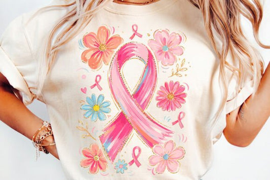 Floral Ribbon Graphic Tee