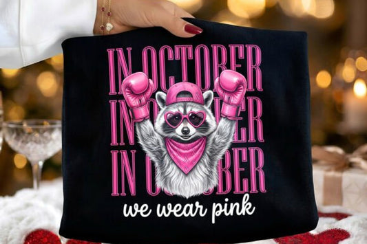 In October We Wear Pink Graphic Tee