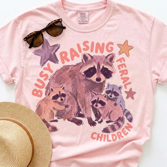Busy Raising Feral Children Graphic Tee