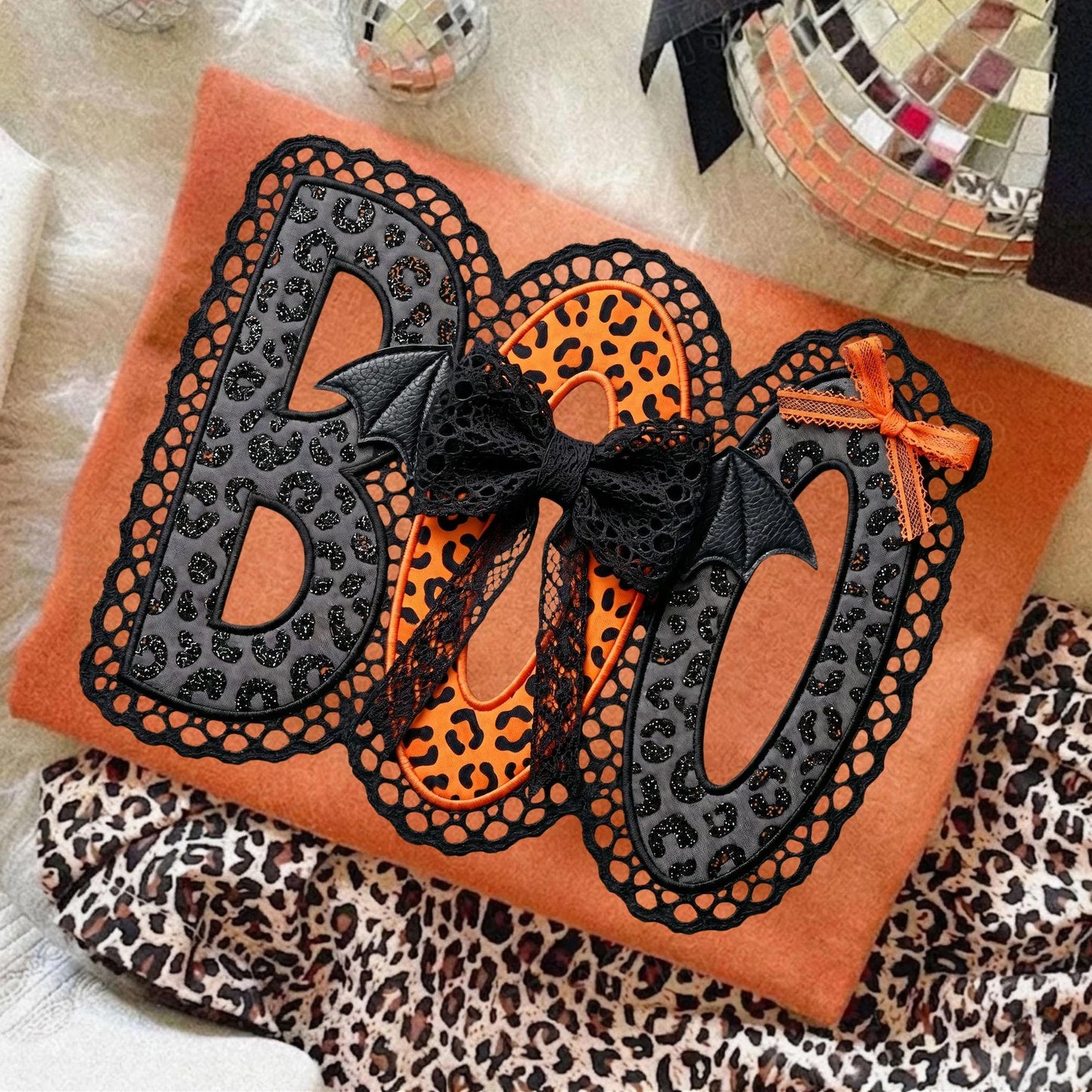 Lace Leopard Boo Graphic Tee