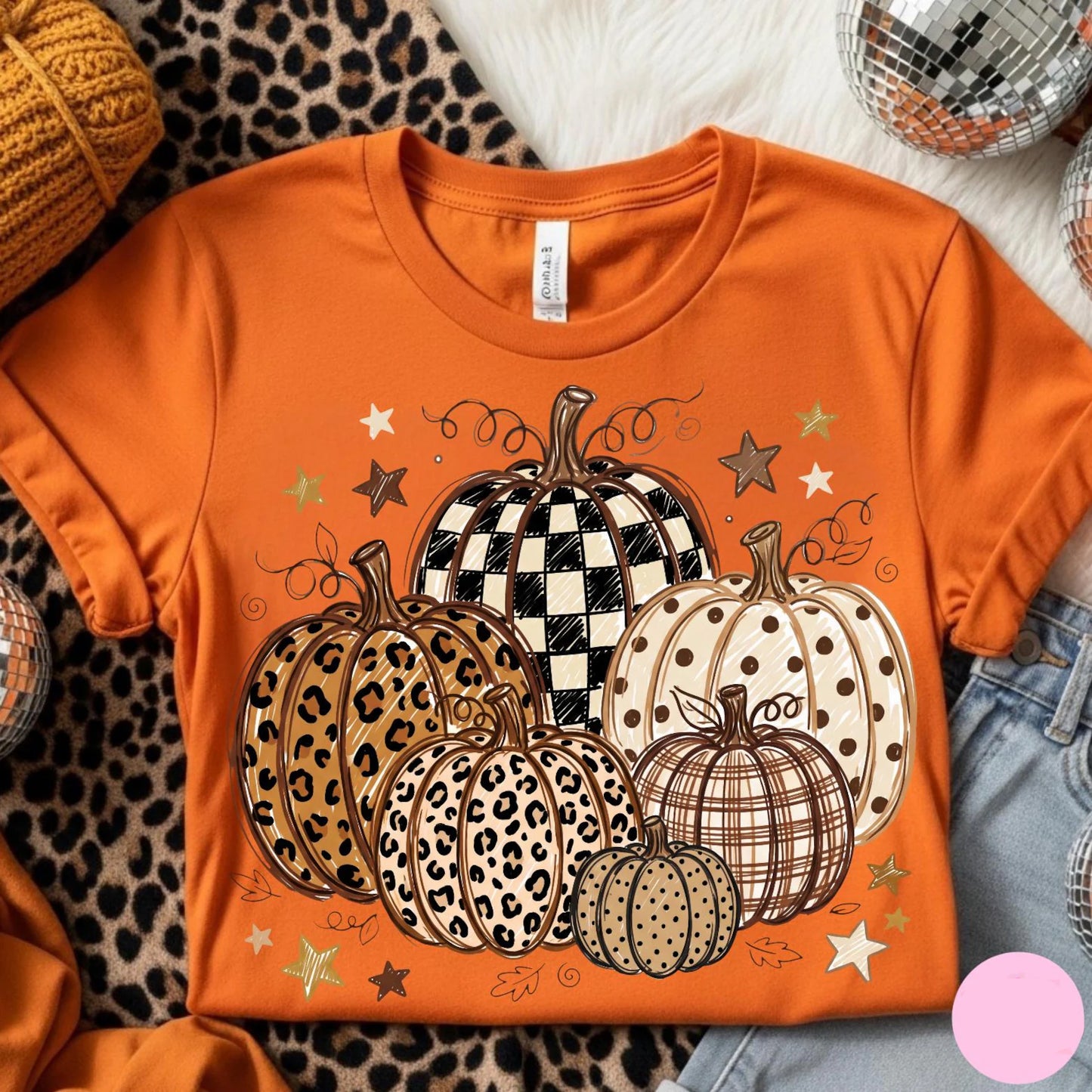 Patterned Pumpkins Graphic Tee