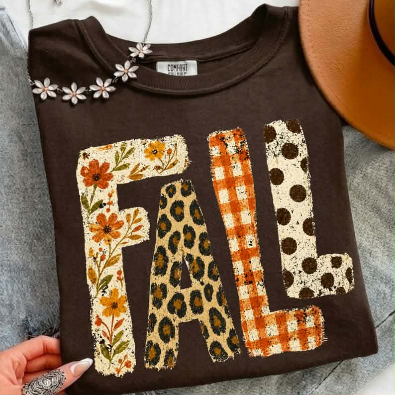Fall Patterned Graphic Tee