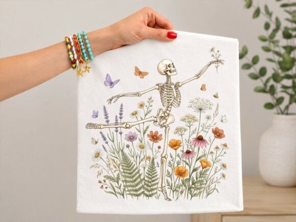 Floral Dancing Skelly Graphic Tee